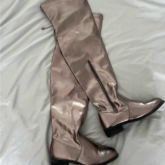Chrome Knee high boots - Picture 2 of 2